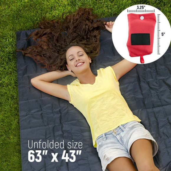 63'x43' Sand Proof Beach Blanket Picnic Yoga Mat - Picture 2 of 6